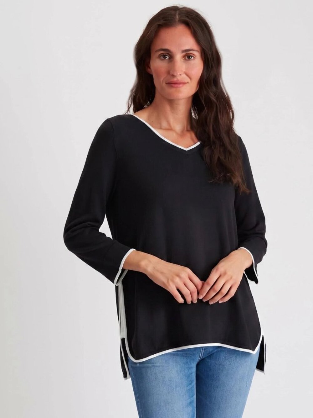 NWT Pima Cotton V-Neck Tunic Sweater — SO soft!